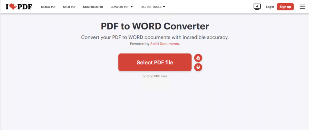 Convert PDF to Word - IlovePDF.com