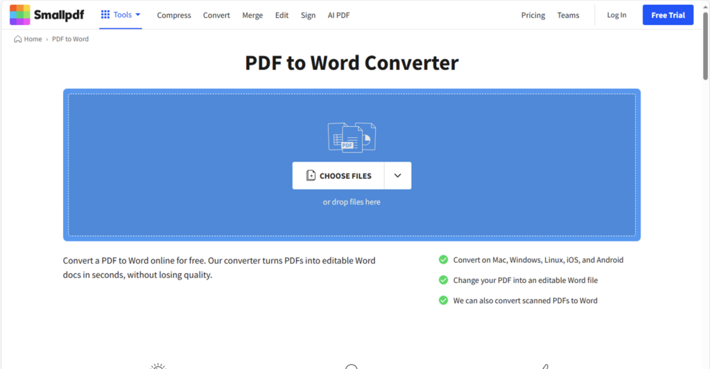 Convert PDF to Word - smallpdf.com